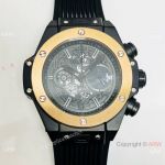 Replica Hublot Big Bang King Unico Chro 42mm Watch Gold Bezel